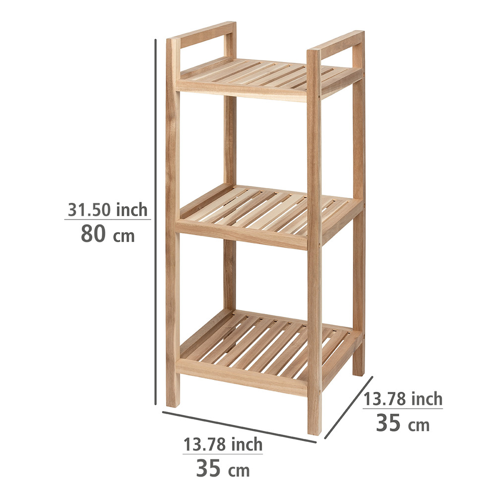 Etagère à poser 3 niveaux, bois FSC, Acina, 35x80x35 cm  Etagere 3 niveauxbois d'acacia