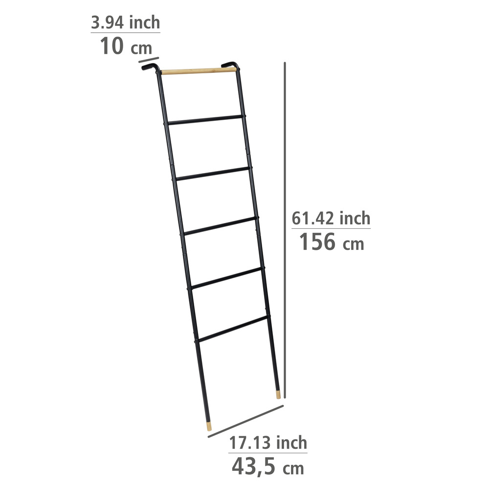 Echelle porte-serviettes Loft  Association métal-bambou