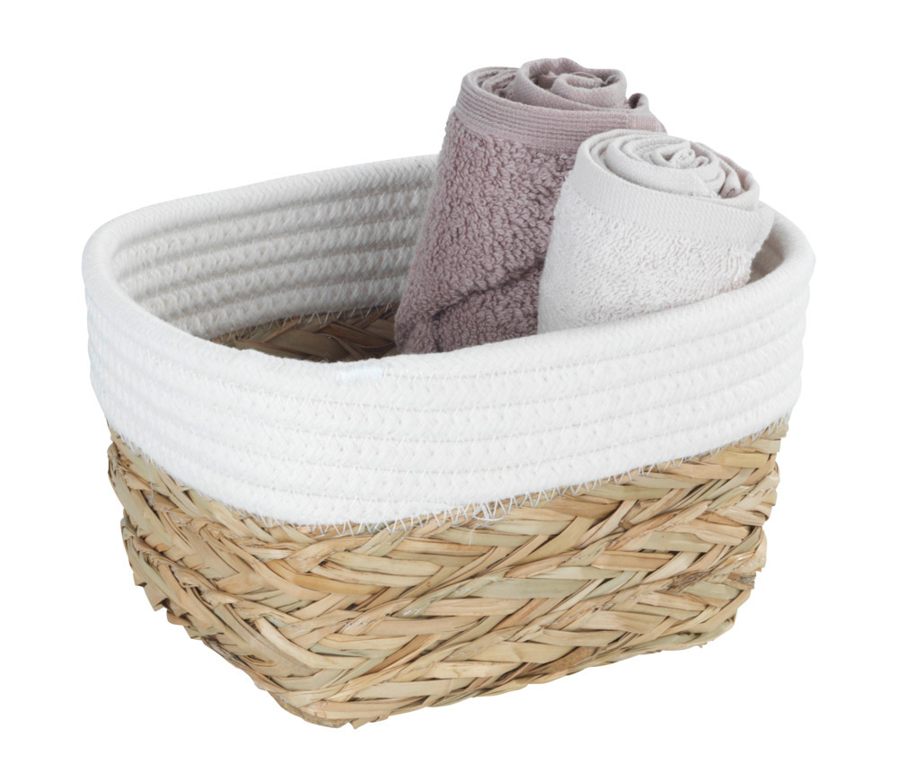 Panier de rangement Rika S, blanc  Corbeille de bain 