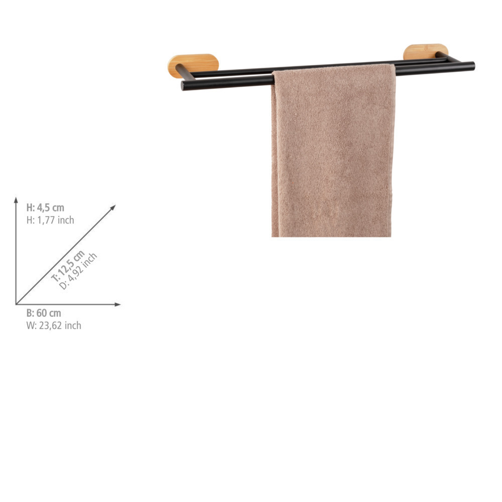 Turbo-Loc® Porte serviette Duo  Fixation sans perçage