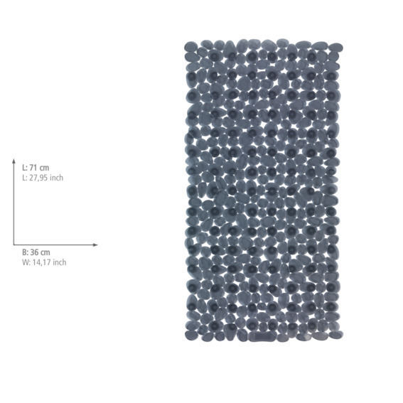 Tapis de bain Paradise anthracite  71x36 cm