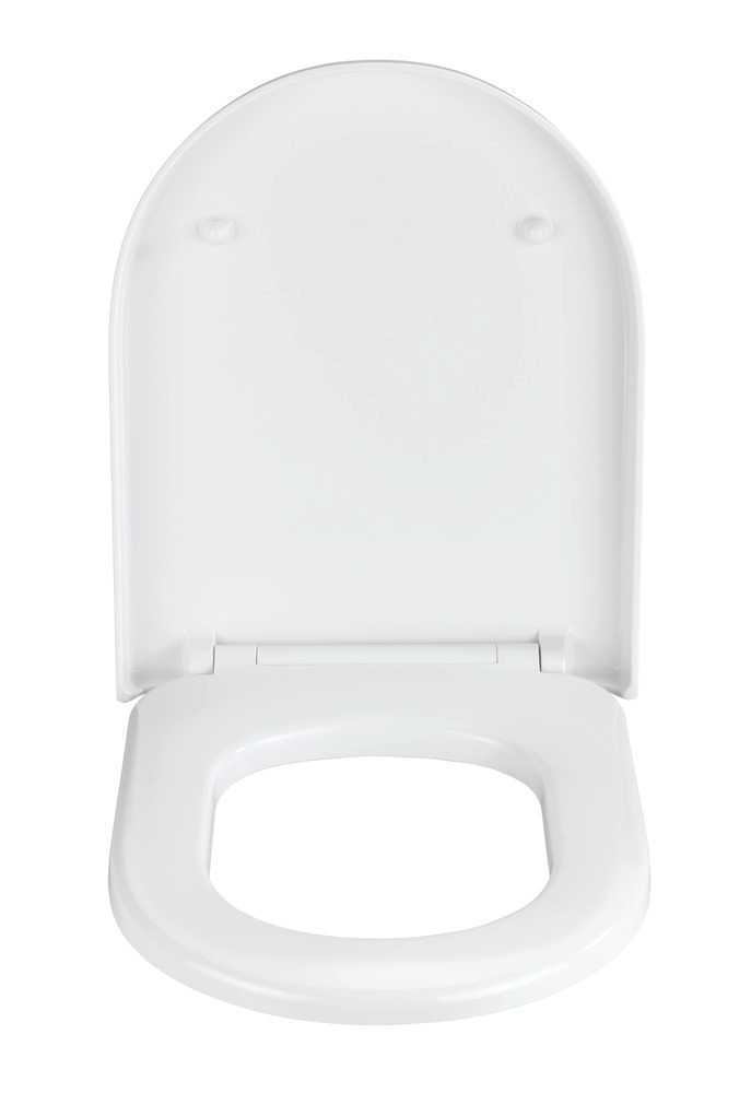 Abattant WC avec frein de chute Exclusive Nr. 1, convient pour Villeroy & Boch Subway, fixation inox, duroplastique,  37,5 x 46 cm, blanc  Duroplast antibactérien, avec frein de chute