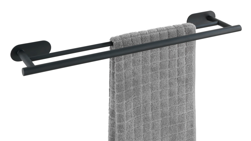 Turbo-Loc® barre porte-serviettes Duo Orea Black  acier inox