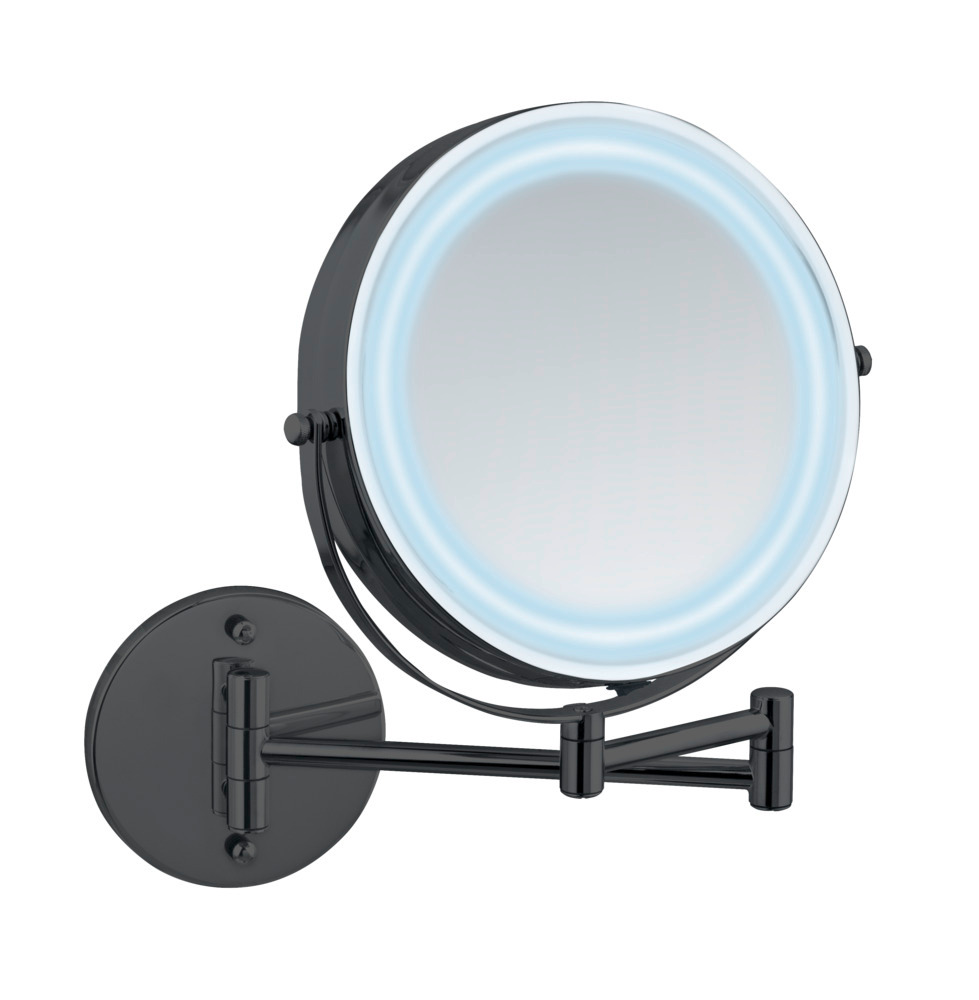 Power-Loc® miroir mural LED Lumi Noir  avec grossissement 5x