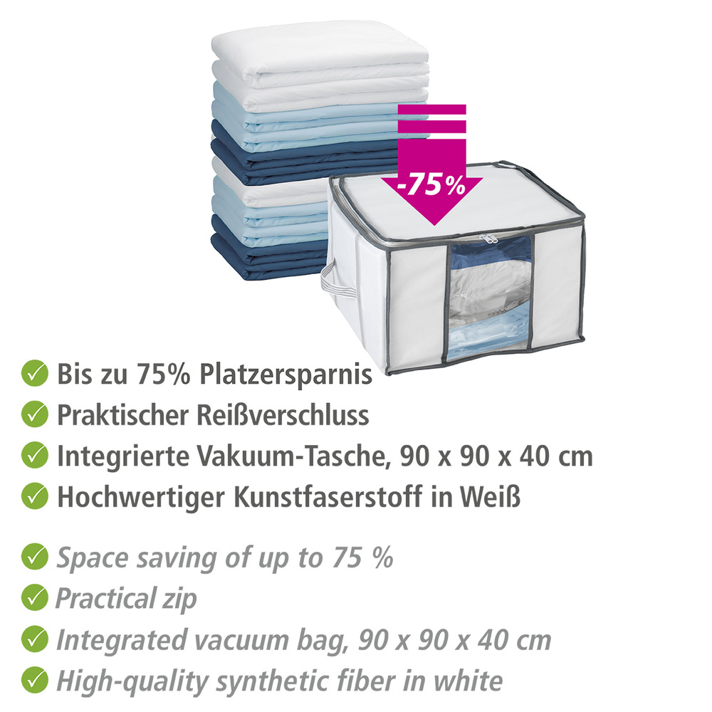 Boîte de rangement vacuum Soft Box S  jusqu'à 75% de gain de place