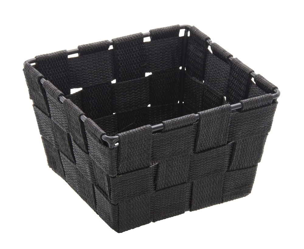 Panier de salle de bains Adria Mini, square noir  panier de bain