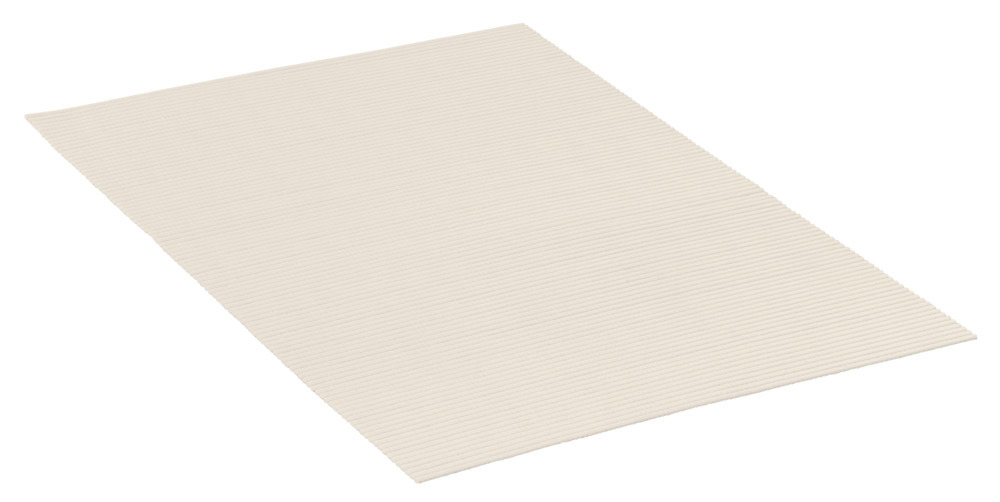 Tapis de bain en mousse souple, 50x80 cm, Uni beige  plastique antidérapant