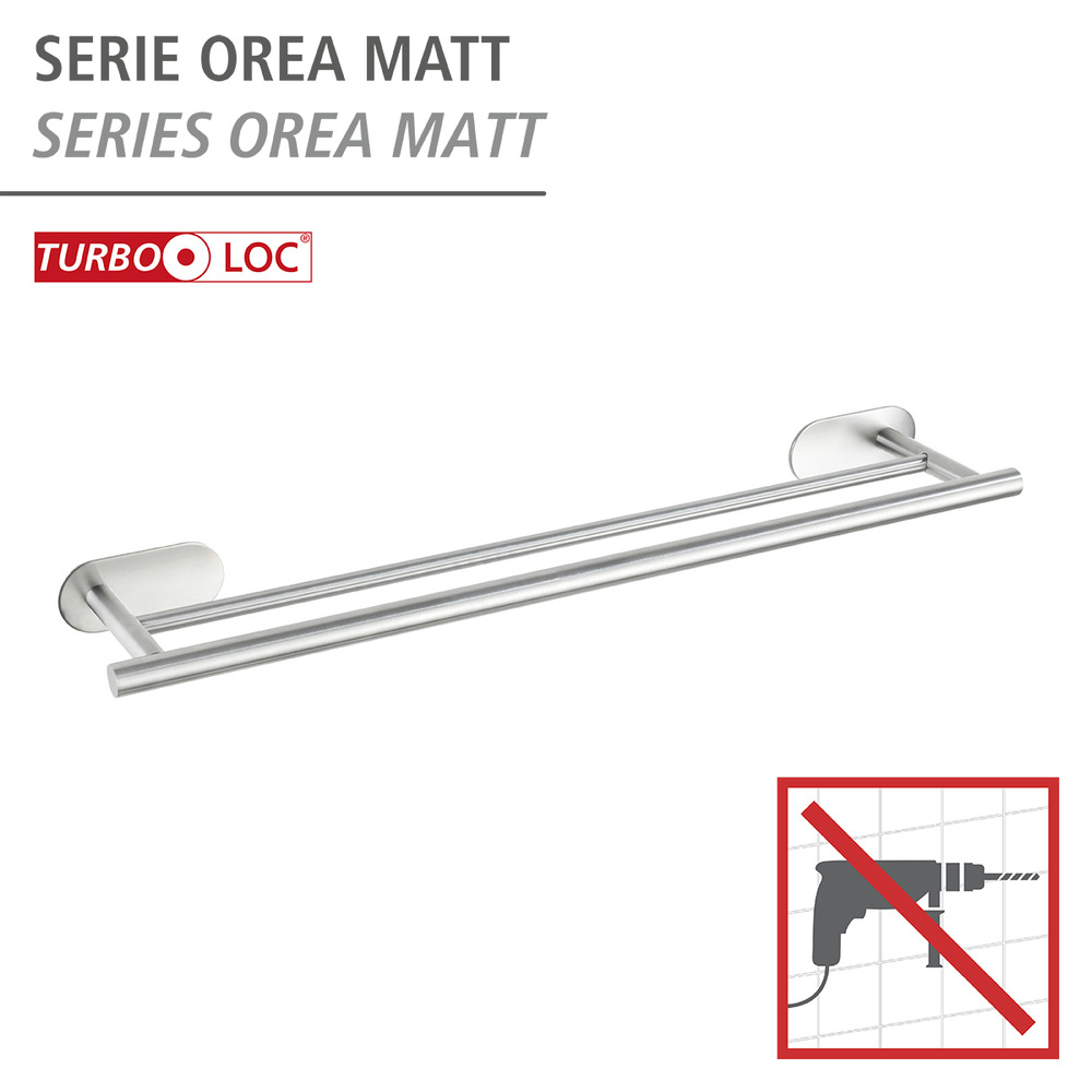 Turbo-Loc® barre porte-serviettes Duo Orea Matt  acier inox