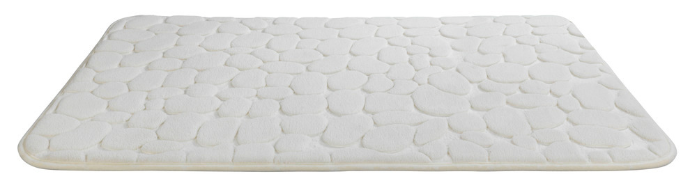 Tapis de bain Memory Foam Pebbles beige  polyester, 50 x 80 cm