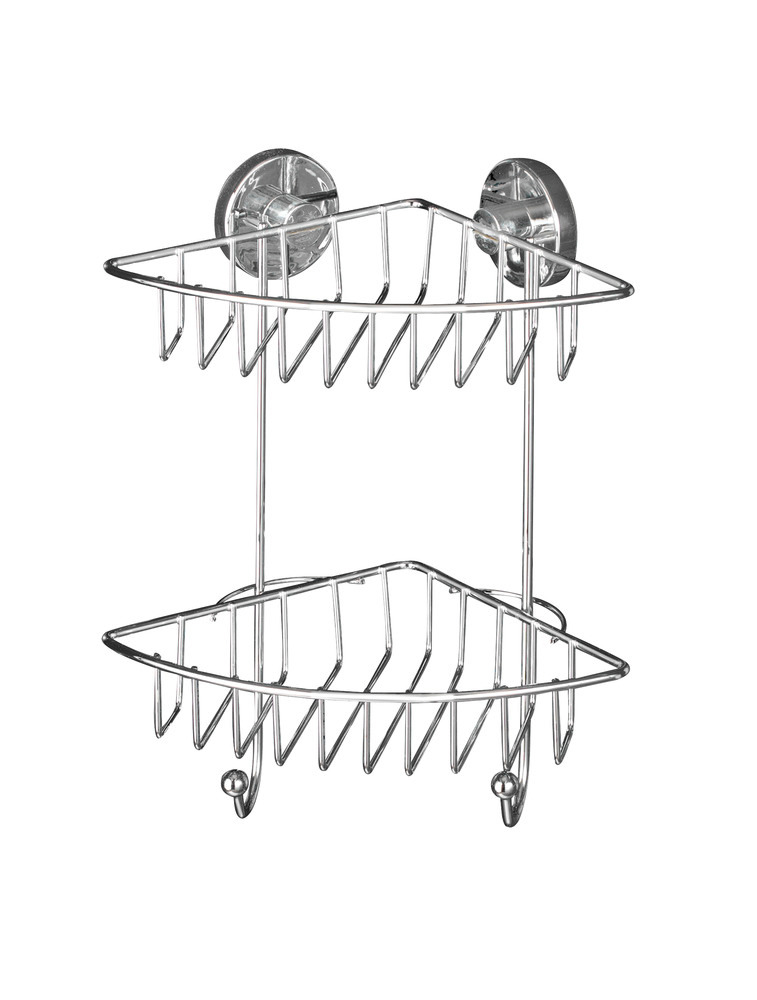 Vacuum-Loc® étagère d'angle à 2 niveaux Bari  fixer sans percer