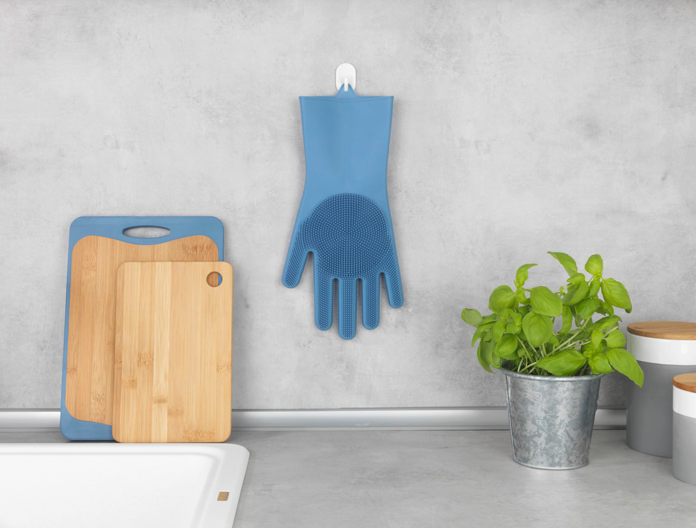 Gants de nettoyage en silicone Rena  passe au lave-vaisselle