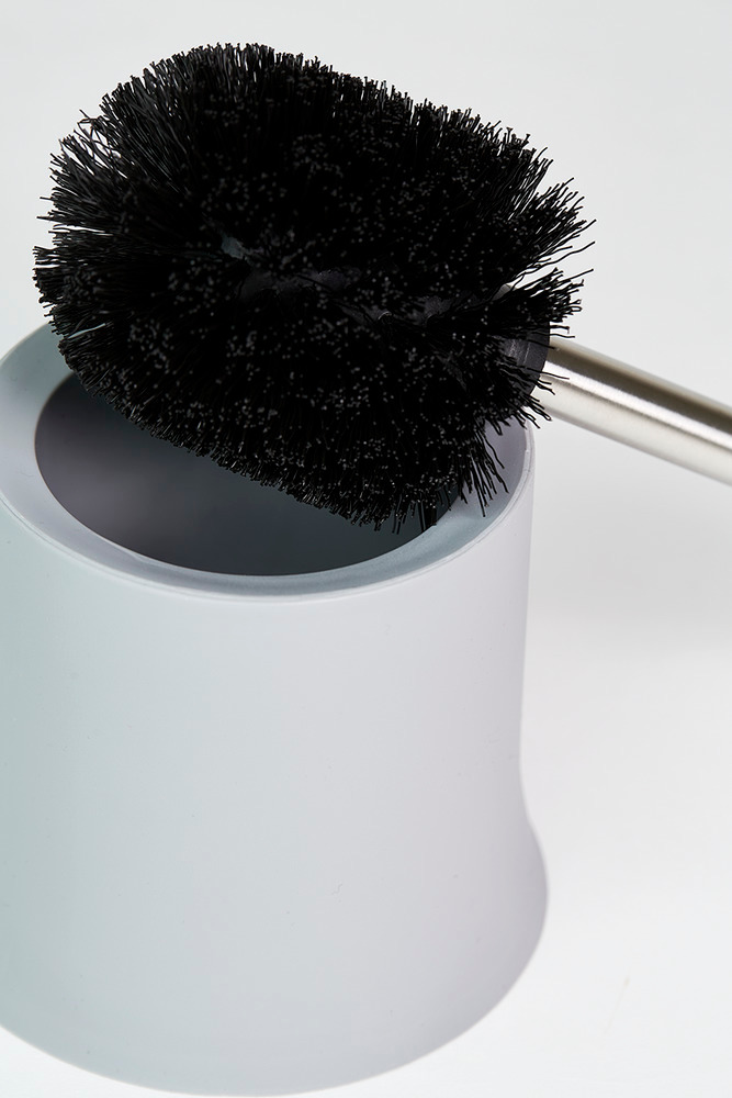 Porte-brosse WC Basic gris  plastique