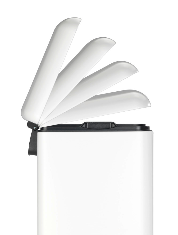 Poubelle à pédale Studio blanc Easy Close  30 l, abaissement automatique