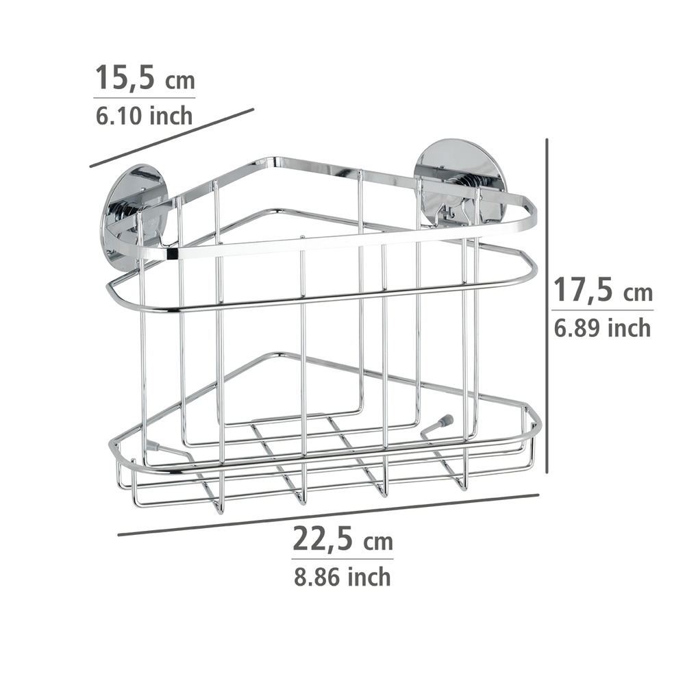 Turbo-Loc® étagère d'angle  acier inox, fixer sans percer