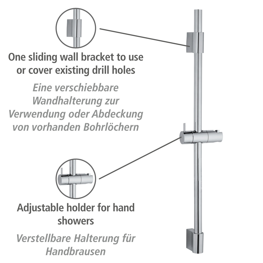 Barre de douche Classic inox  70 cm