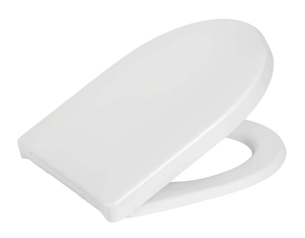 Abattant WC Sindia blanc  en Duroplast incassable, Fix-Clip et frein de chute