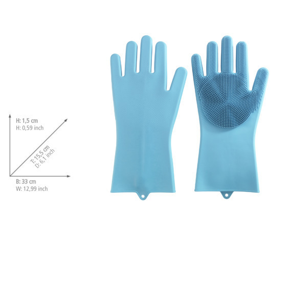 Gants de nettoyage en silicone Rena  passe au lave-vaisselle