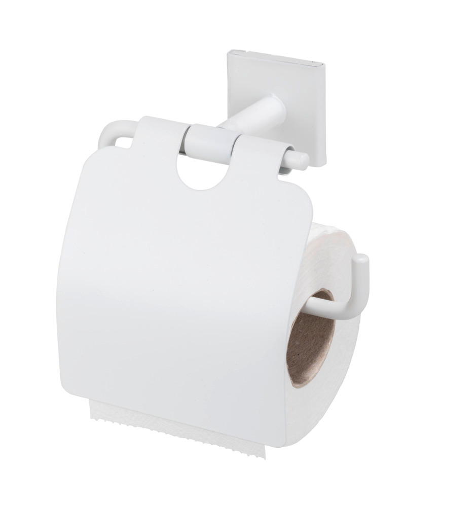 Distributeur de papier toilette Turbo-Loc® Ovaro Blanc mat  Acier inoxydable, avec couvercle