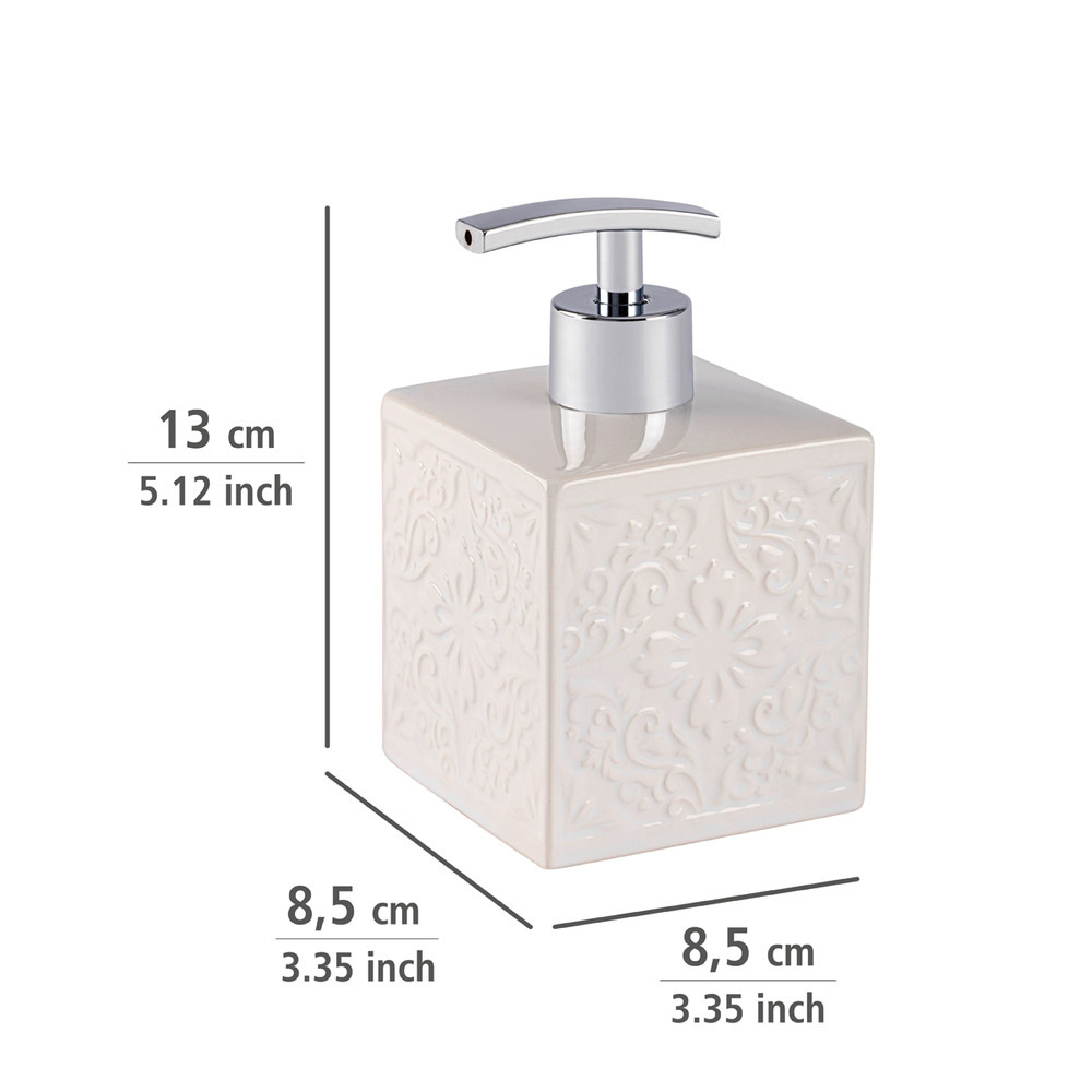 Distributeur de savon Cordoba blanc  céramique, 500 ml