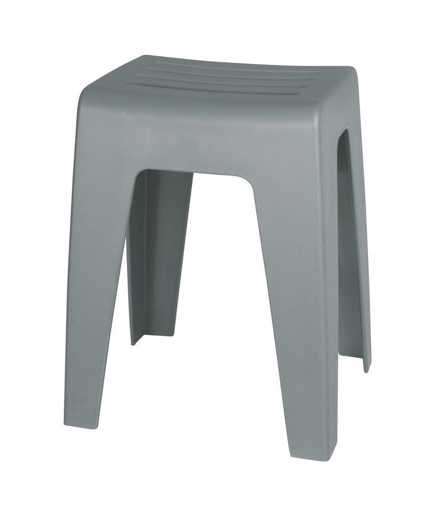 Tabouret pour salle de bain Kumba gris  plastique