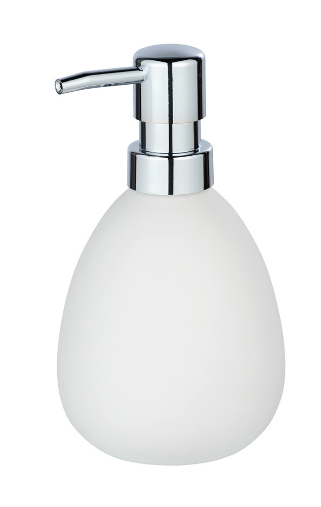 Distributeur de savon Polaris blanc mat  céramique, 390 ml