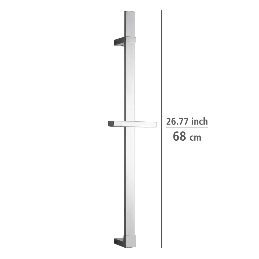 Barre de douche Design argent  68 cm