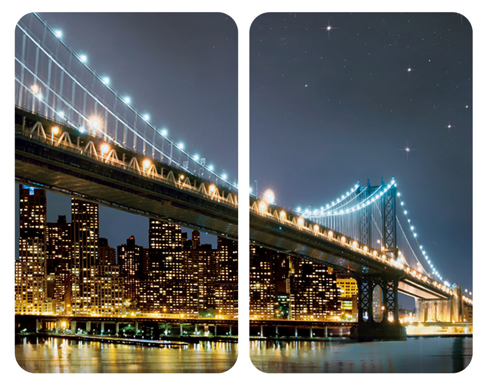 Plaque de protection en verre universel Brooklyn Bridge  pour tous les types de feux