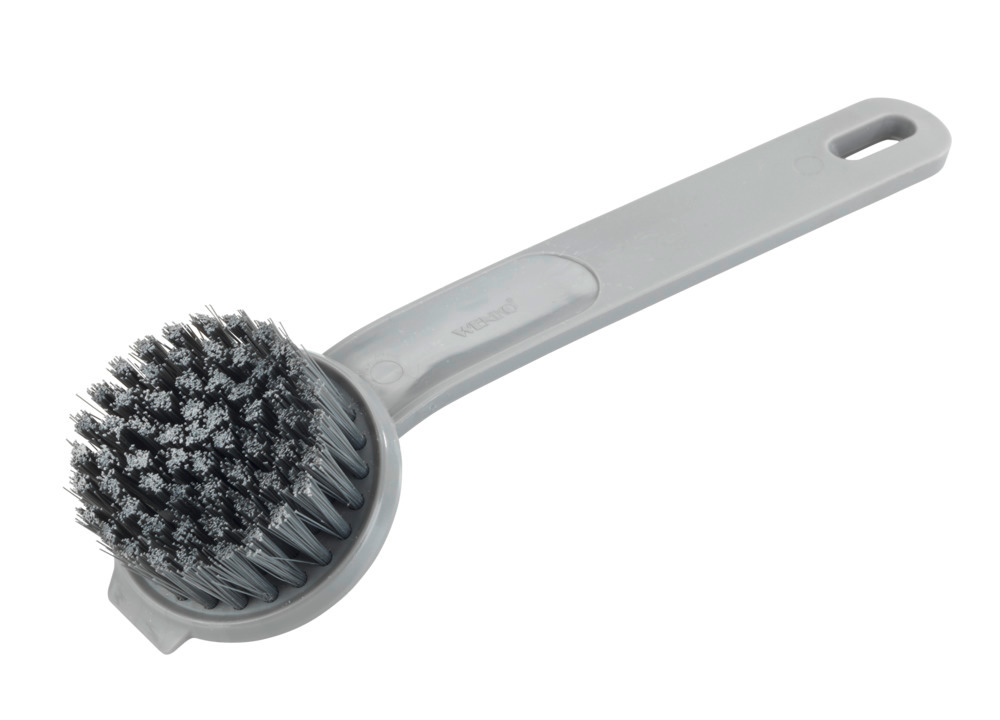 Brosse vaisselle Simo, à accrocher, Gris  Avec surface grattante pour les résidus