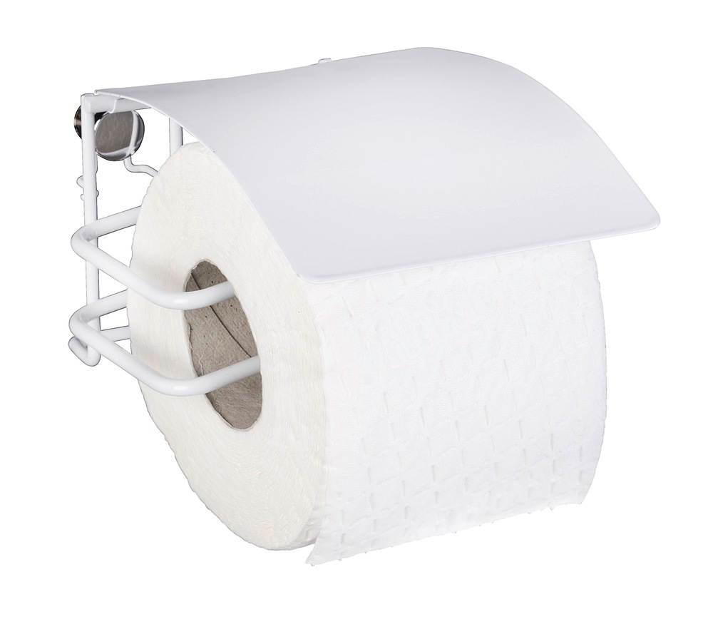 Dérouleur de papier toilette avec couvercle Classic Plus blanc  mit hochwertigem Rostschutz