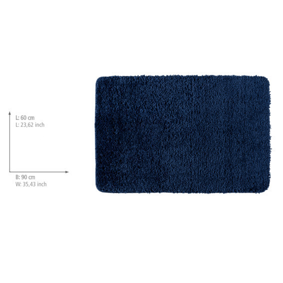 Tapis de bain Belize bleu marine  microfibre