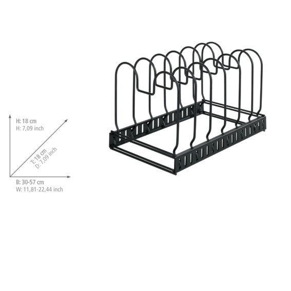 Support pour couvercles et poêles  acier inox