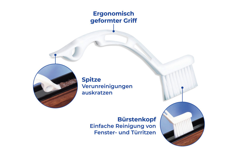 Brosse de nettoyage pour portes et fenêtres  set de 2