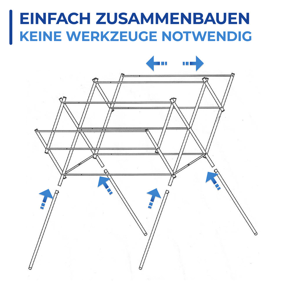 Séchoir à linge extensible  acier inox