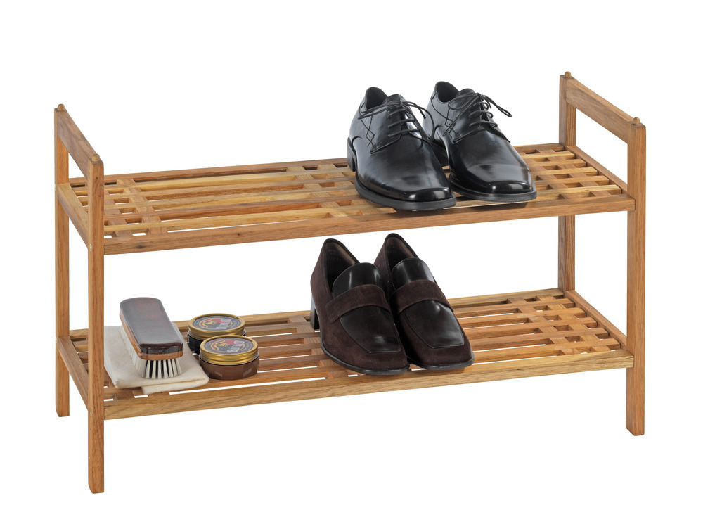 Meuble à chaussures, étagère à chaussures bois, Norway, 69x40.5x27 cm  2 tablettes, empilable