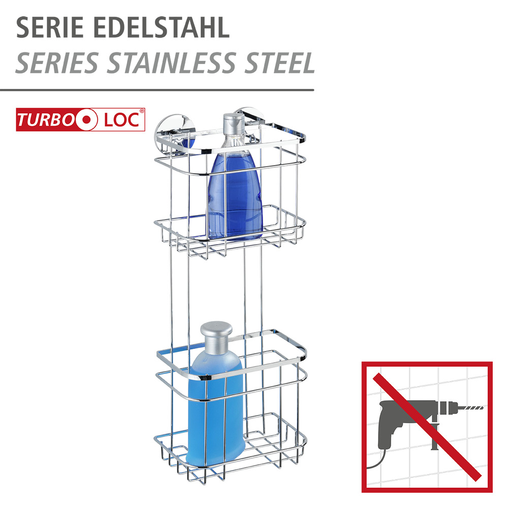 Turbo-Loc® étagère à 2 niveaux  acier inox, fixer sans percer