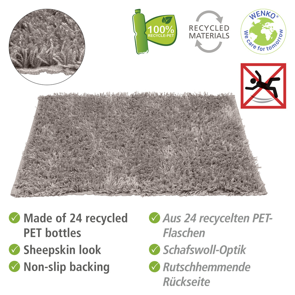 Tapis de bain Lanas beige  en bouteilles plastiques recyclées