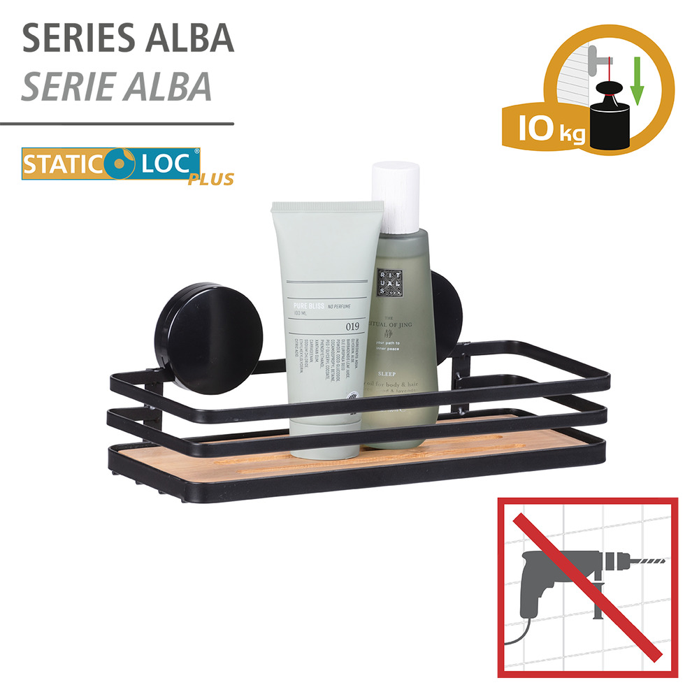 Étagère murale Static-Loc® Plus Alba  Support pour la salle de bain