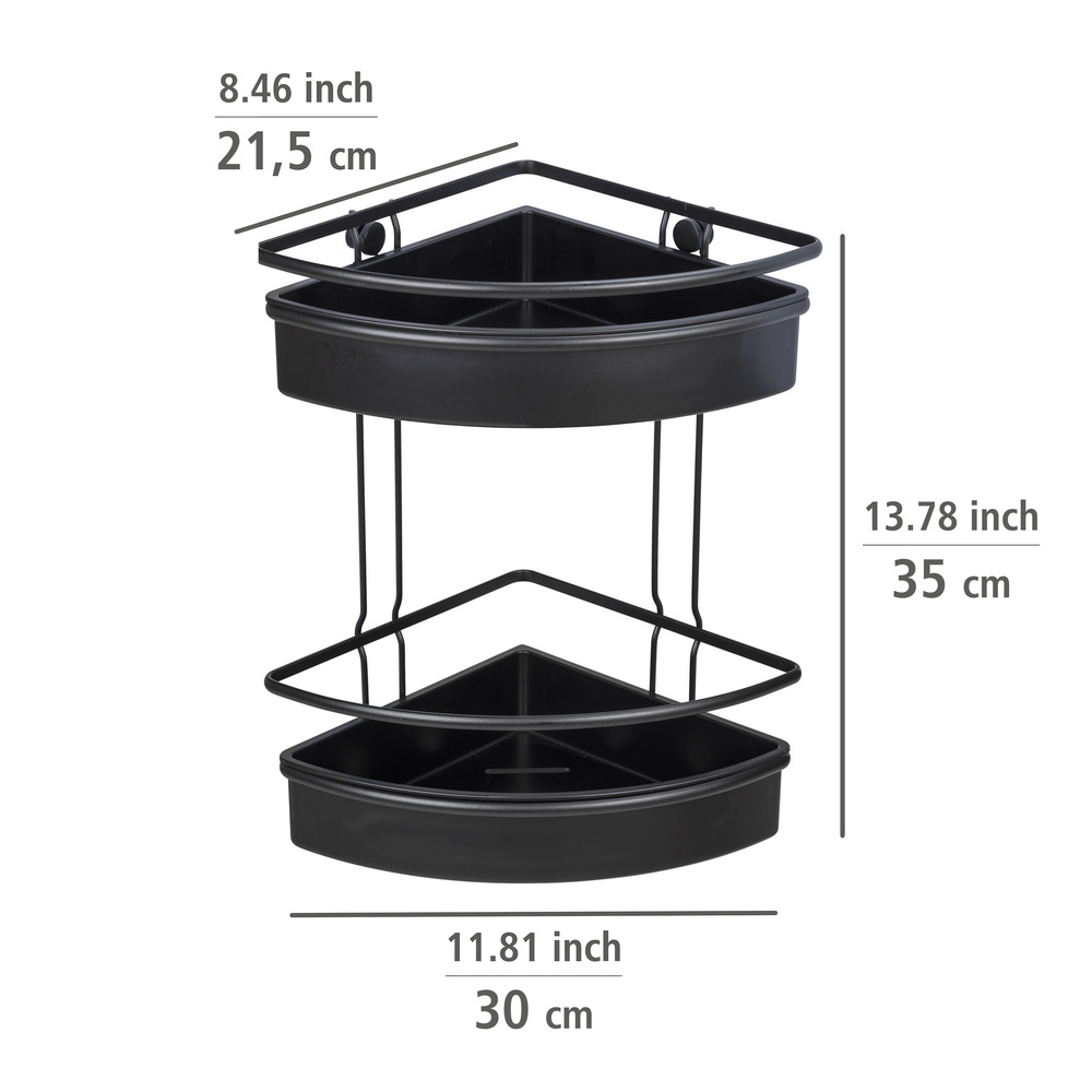 Étagère d'angle  Paniers extra profonds pour les flacons de shampooing et de gel douche