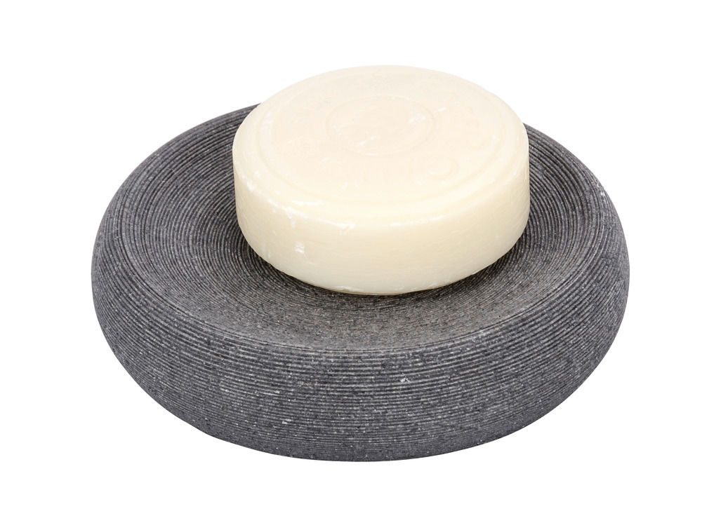 Porte savon Goa gris  polyrésine