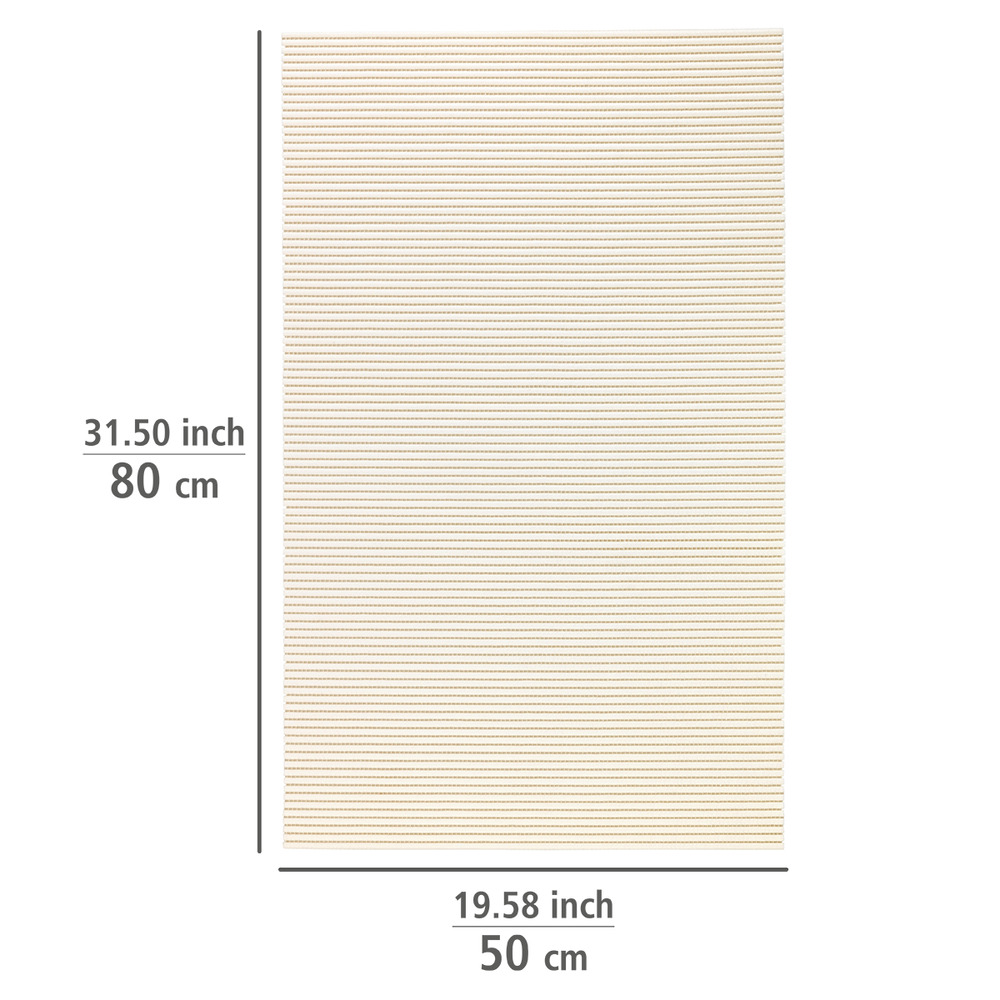 Tapis de bain en mousse souple, 50x80 cm, Uni beige  plastique antidérapant