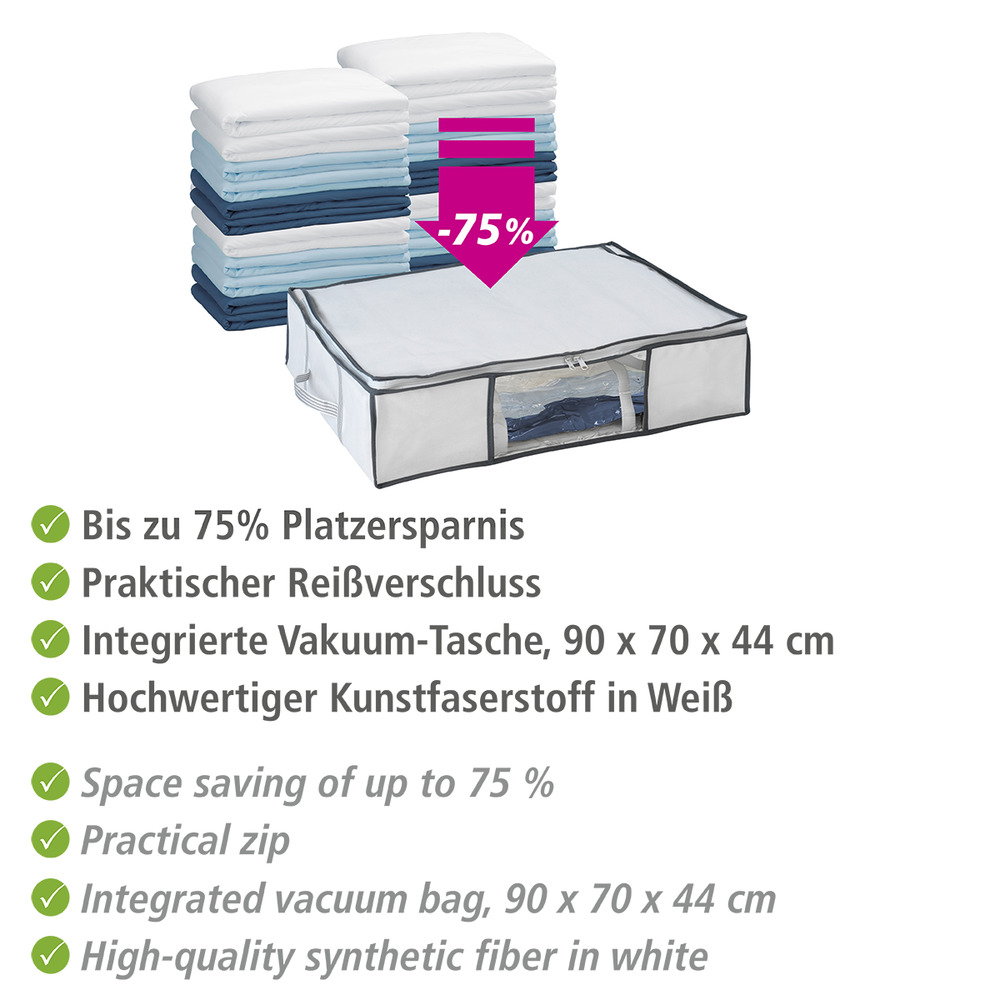 Boîte de rangement vacuum Soft Box M  jusqu'à 75% de gain de place