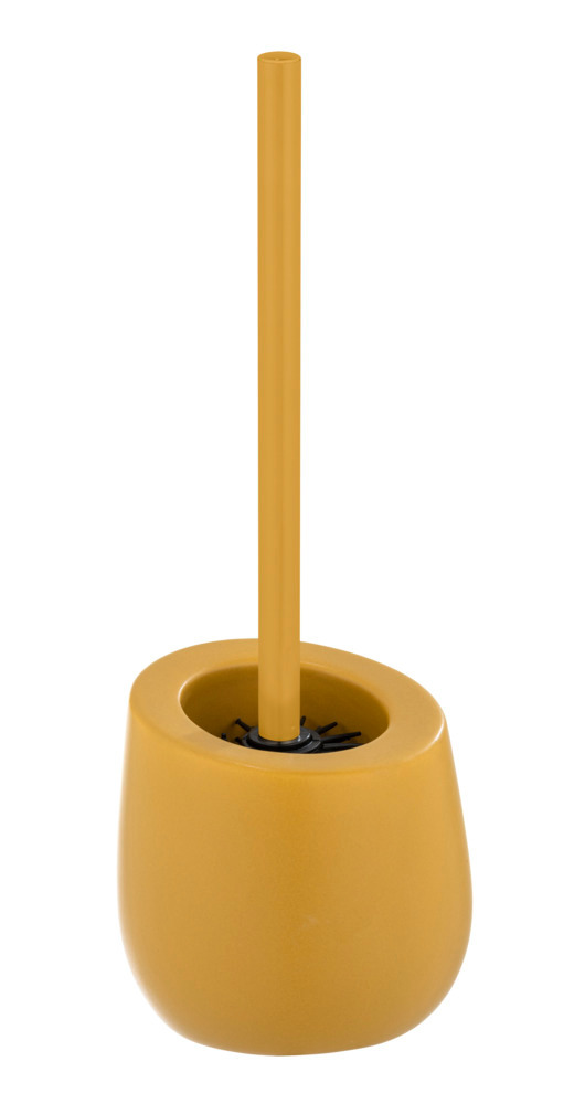 Ensemble WC Badi jaune en céramique  avec tête de brosse en silicone