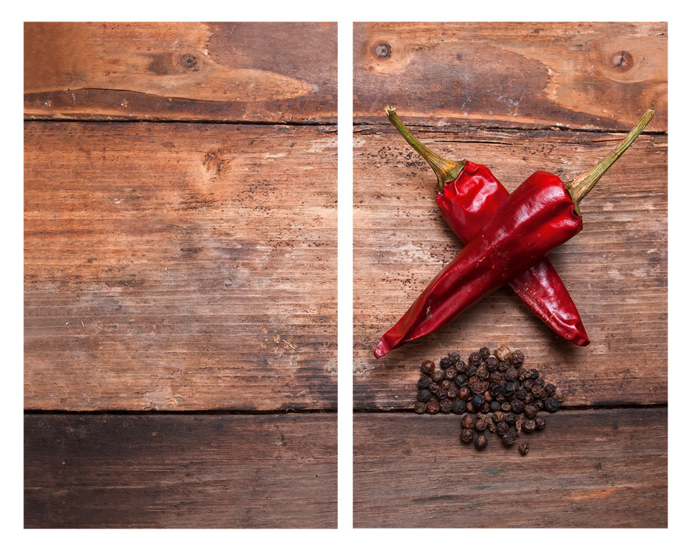 Plaque de protection en verre Pepper  pour les cuisinières vitrocéramiques et induction