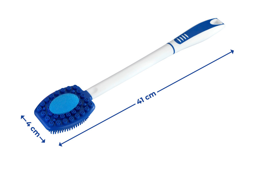 Brosse de massage et bien-être silicone  avec deux inserts en éponge