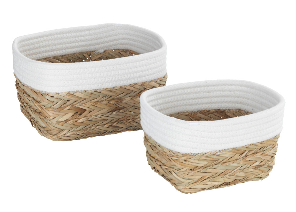 Panier de rangement Rika S, blanc  Corbeille de bain 