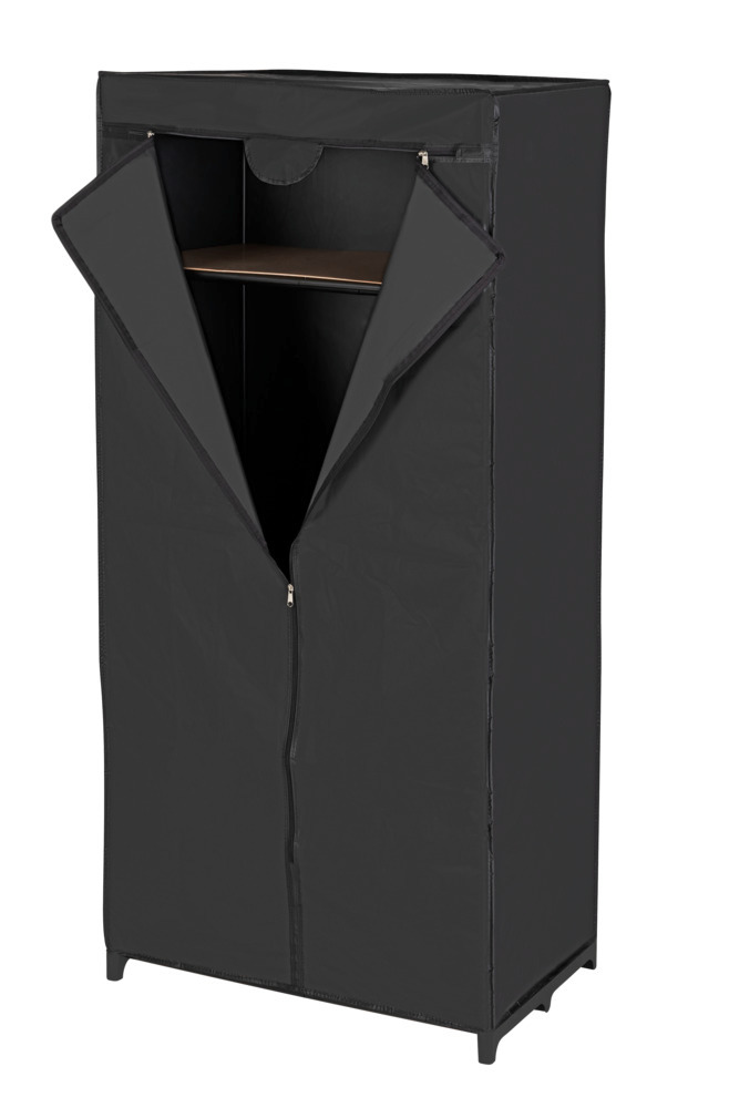 Armoire-penderie Deep Black avec étagère  support en métal