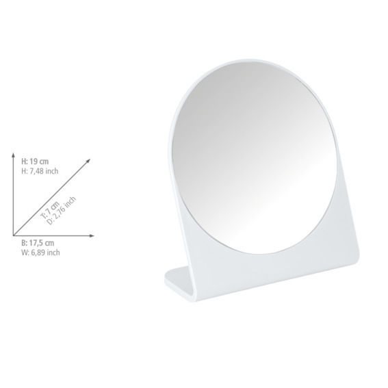 Miroir cosmétique Marcon blanc  plastique