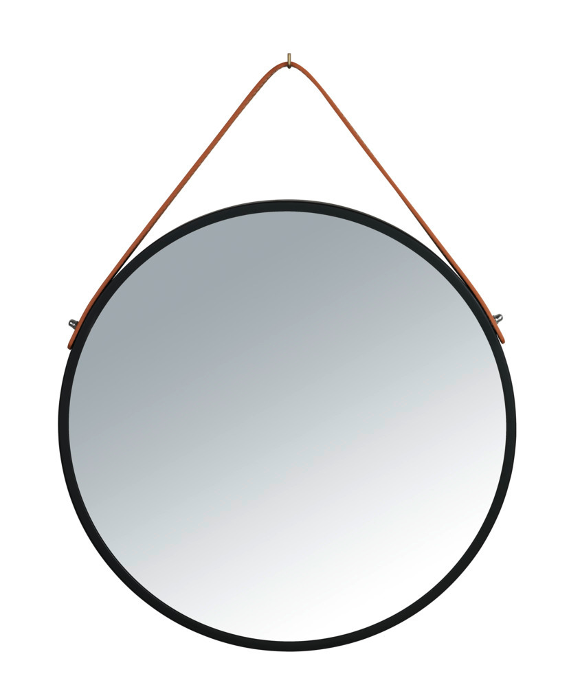 Miroir mural Borrone rond 40 cm  avec sangle de suspension