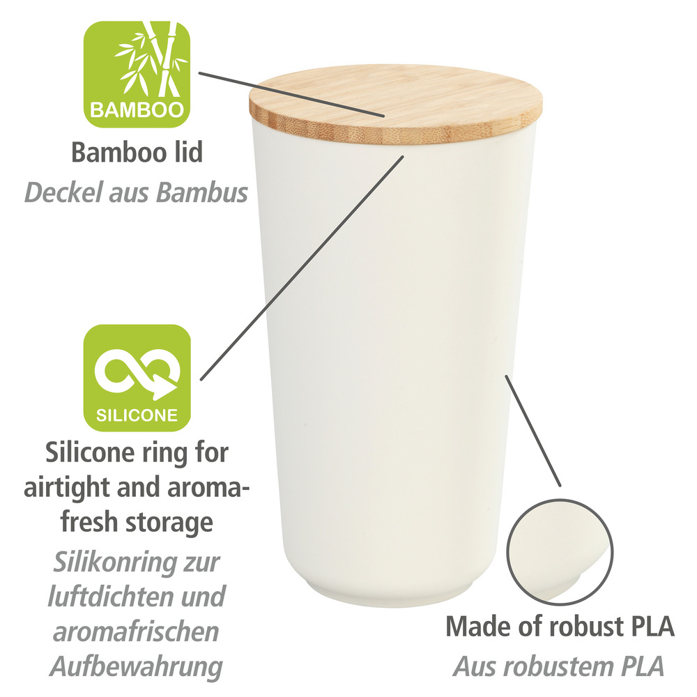 Boîte de conservation alimentaire Plaia 0,95 litres  Boîte à provisions avec couvercle en bambou