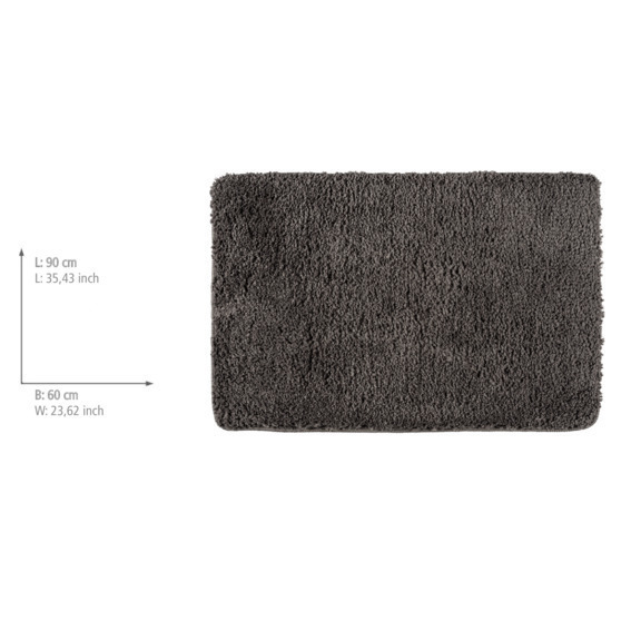 Tapis de bain Belize gris souris  microfibre